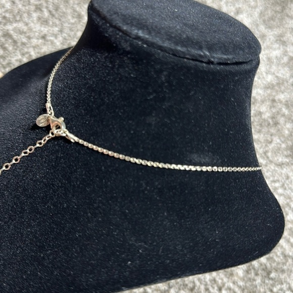 Silver bar necklace stamped 925 adjustable chain - Picture 4 of 6